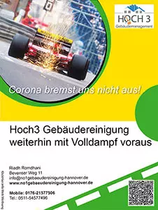 Hoch3 Gebäudereinigung weiterhin mit Volldampf voraus