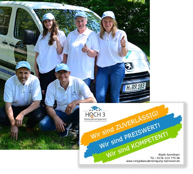 Hoch 3 Gebäudeservice-Team